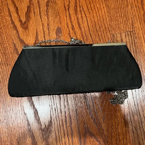 Evening purse in black and silver with rhinestones - Picture 3 of 4